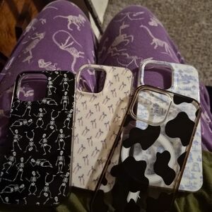 T.J.Maxx Skeleton and Cow Print Phone Cases